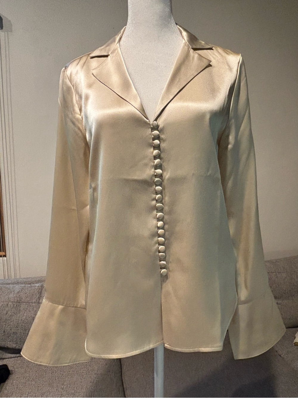 New w/o Tags Reformation Silk Top Almond XS